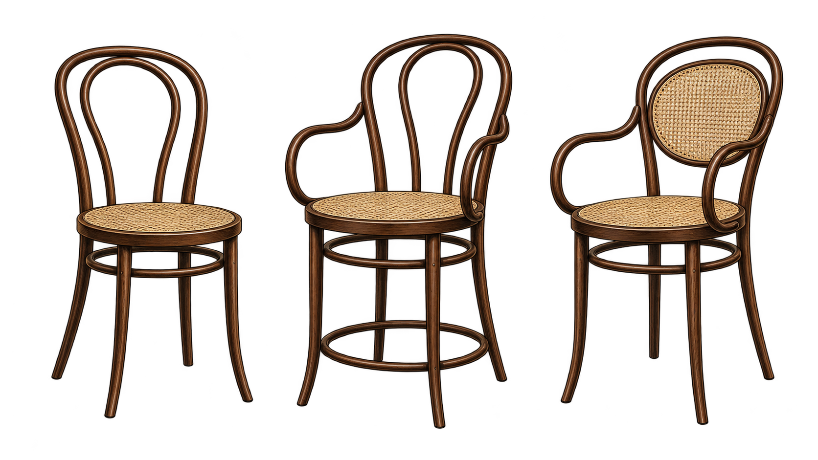 Three product variants sharing one common structural core